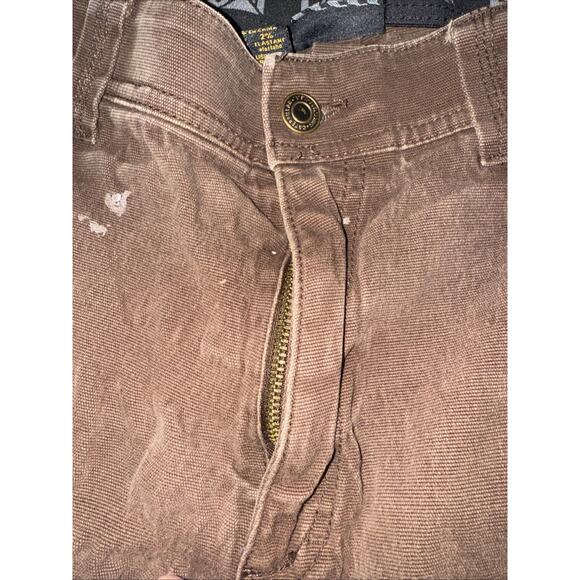 Caterpillar Workwear Pants Brown 32x32 Utility Carpenter Heavy Duty - Picture 4 of 7